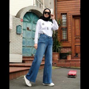 Wide Leg Denim Women Jeans